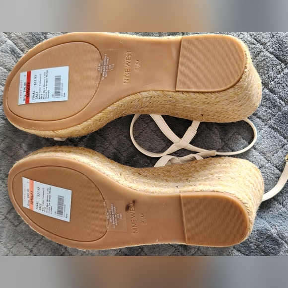 NWT Nine West Women's Jill Wedged Sandals - Picture 4 of 5